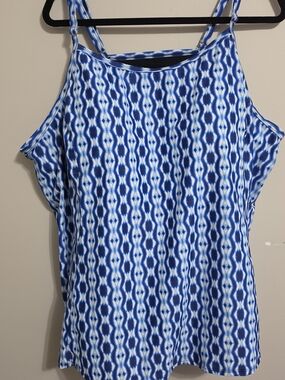 Blue Patterned Women’s Tank Top
